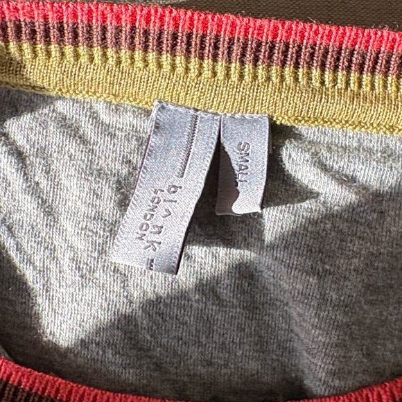 Anthropologie Bl^nk Contrast Eyelet Puff Sleeve Pullover Top in Turquoise - S - Picture 13 of 16